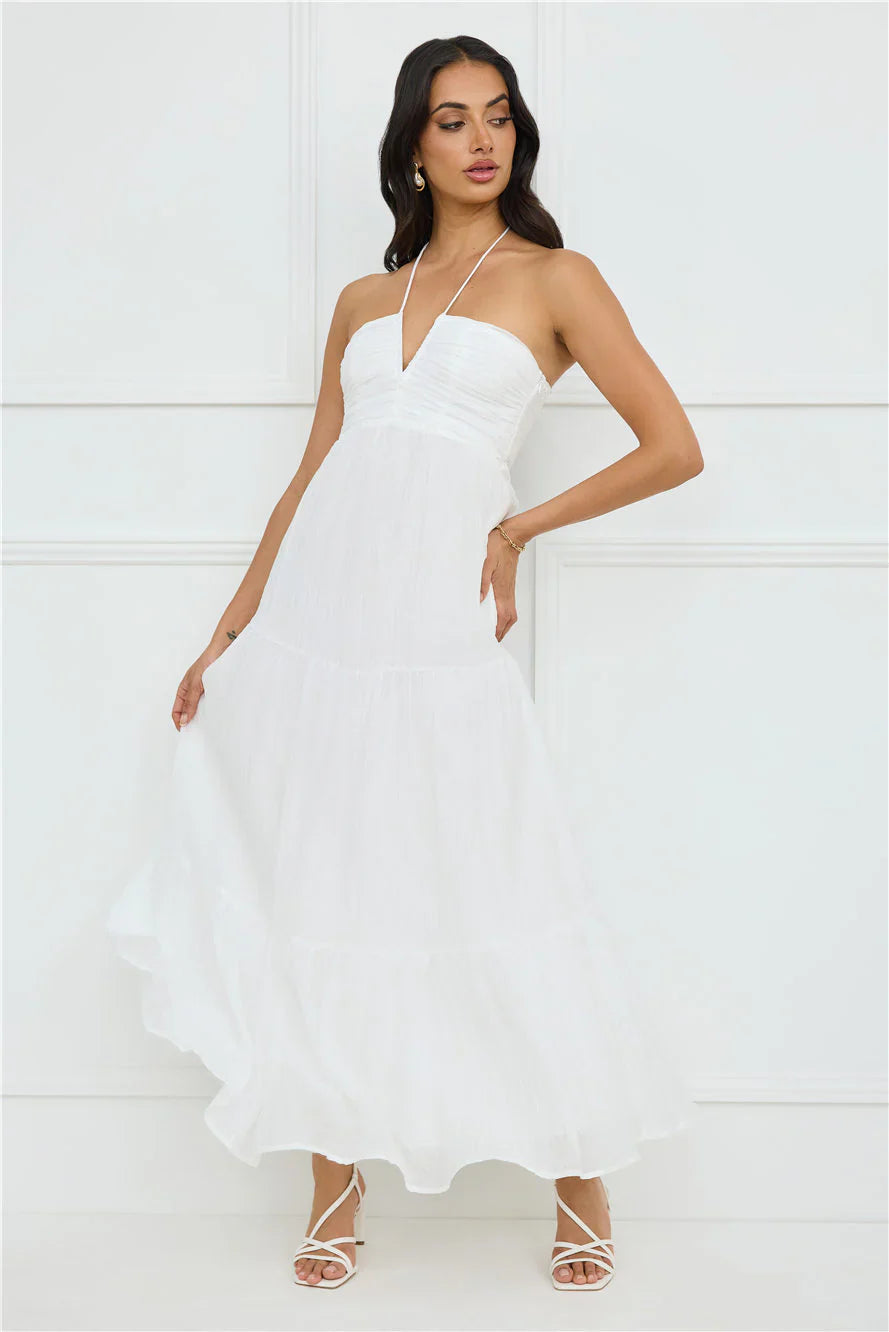 Sunshine Escape Halter Maxi Dress