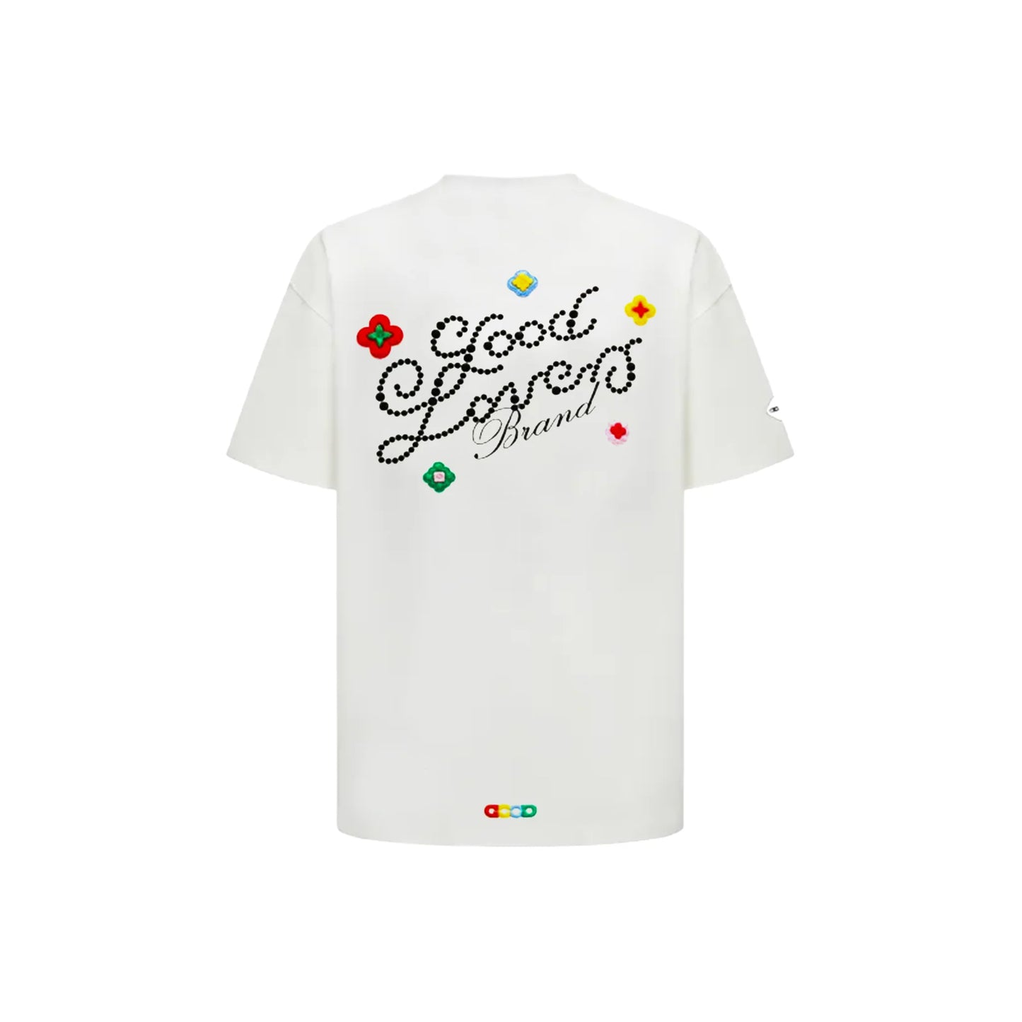 GOODBRAND Good Loves 3D Embroidered Slogan Tee White (SS25)