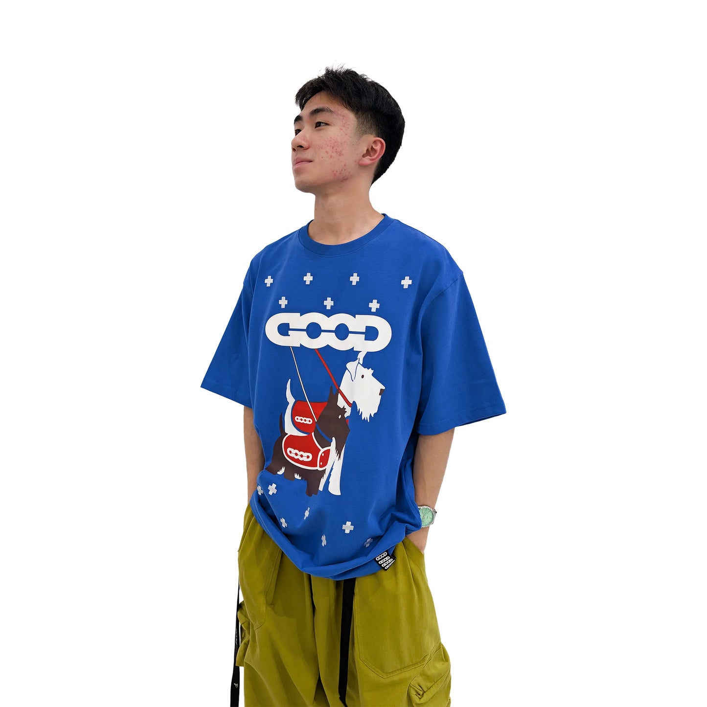 GOODBRAND Schnauzer Cross Tatami Tee Royal Blue (SS25)