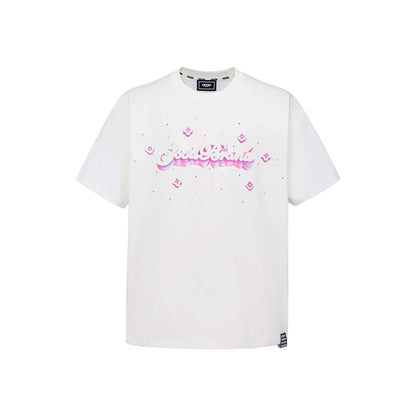 GOODBRAND 3D Logo Floral Embroidery Rhinestone Tee White (SS26)