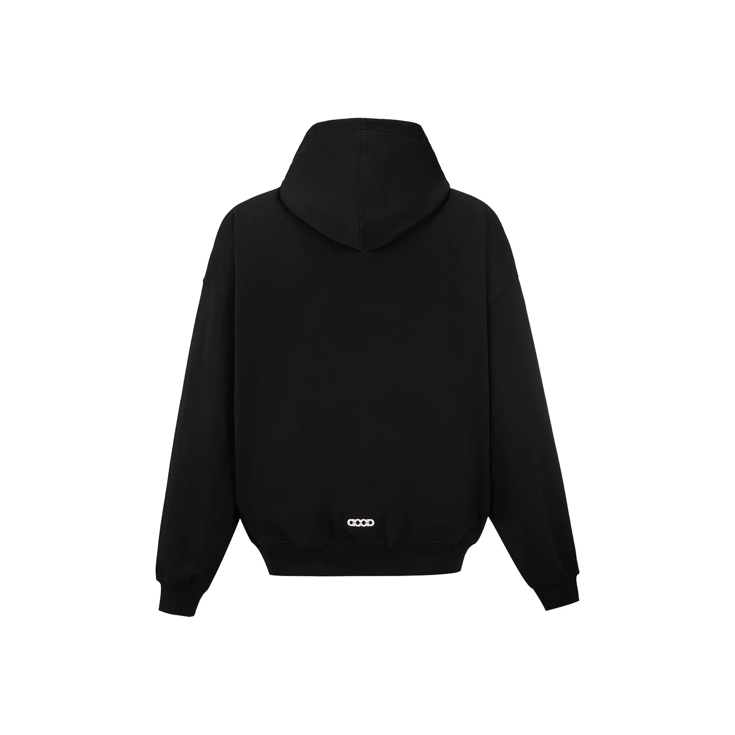 GOODBRAND Pearl Embroidered Slogan Hoodie Black (FW25)