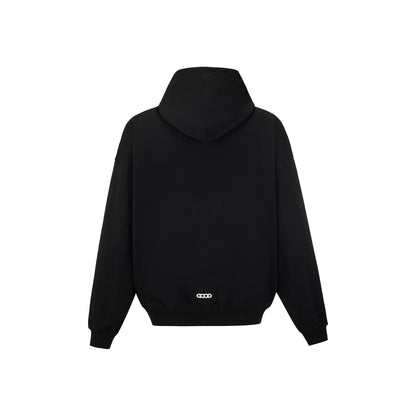 GOODBRAND Pearl Embroidered Slogan Hoodie Black (FW25)