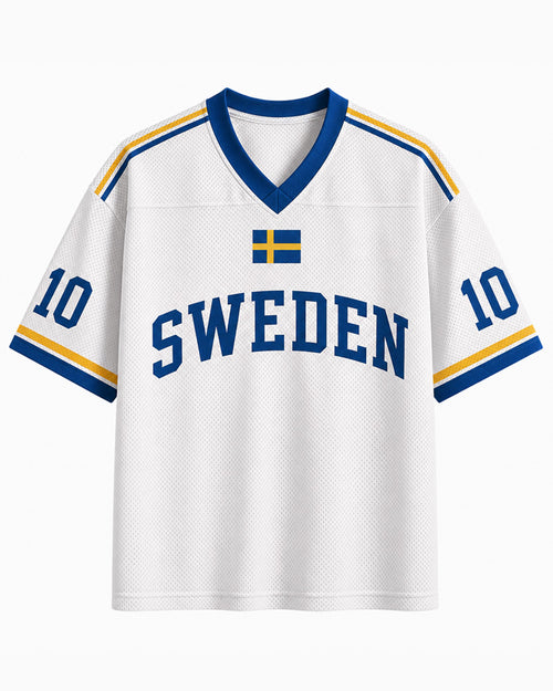 TheRetroTee Custom Sweden Soccer Mesh Jersey