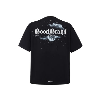 GOODBRAND Nebula Silver Print Rhinestone Tee Black (SS26)