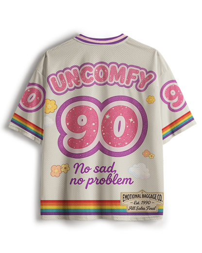 TheRetroTee Sarcastic Rainbow Star 1970s Mesh Jersey