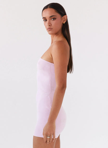 Ashton Strapless Knit Mini Dress - Pink