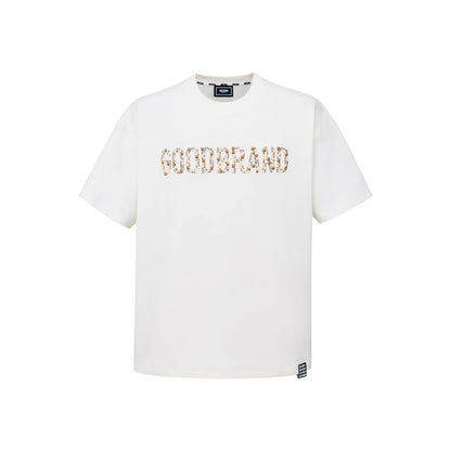 GOODBRAND Slogan Champagne Fragment Tee White (SS26)