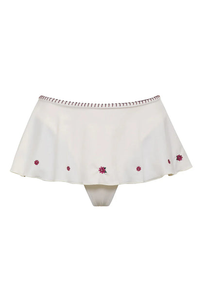 Izabella Embroidered Swim Skirt Bikini Bottom - Sea Fairy