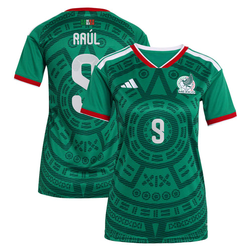 Raúl Jiménez Mexico National Team Women's 2026 Home Replica Jersey- Green