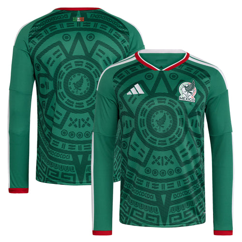 Mexico National Team 2026 Home Replica Long Sleeve Jersey - Green