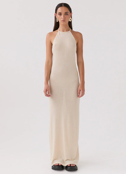 Here With Me Knit Maxi Dress - Sand