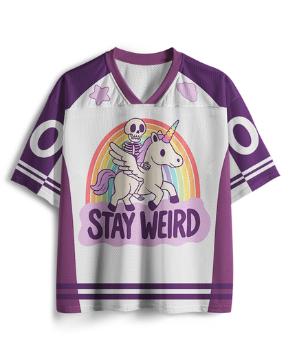 TheRetroTee Stay Weird Mesh Jersey