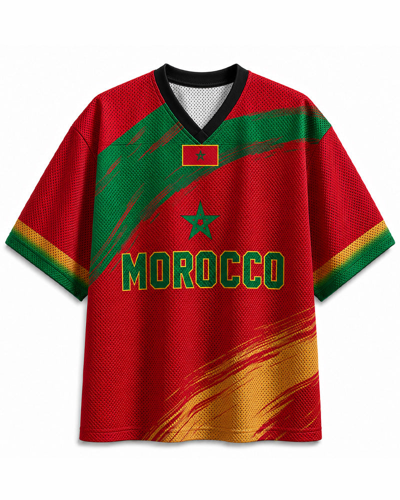 TheRetroTee Personalized Morocco Soccer Mesh Jersey