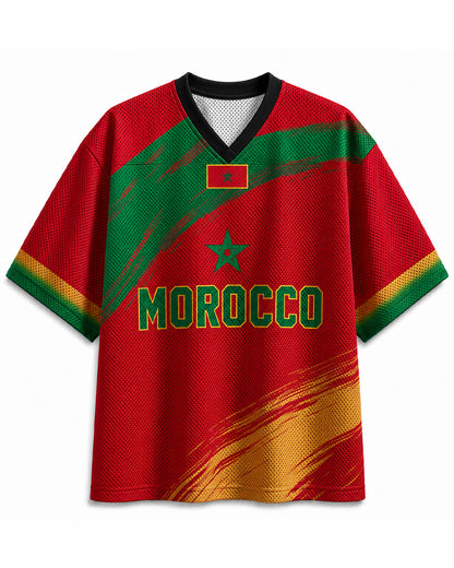 TheRetroTee Personalized Morocco Soccer Mesh Jersey