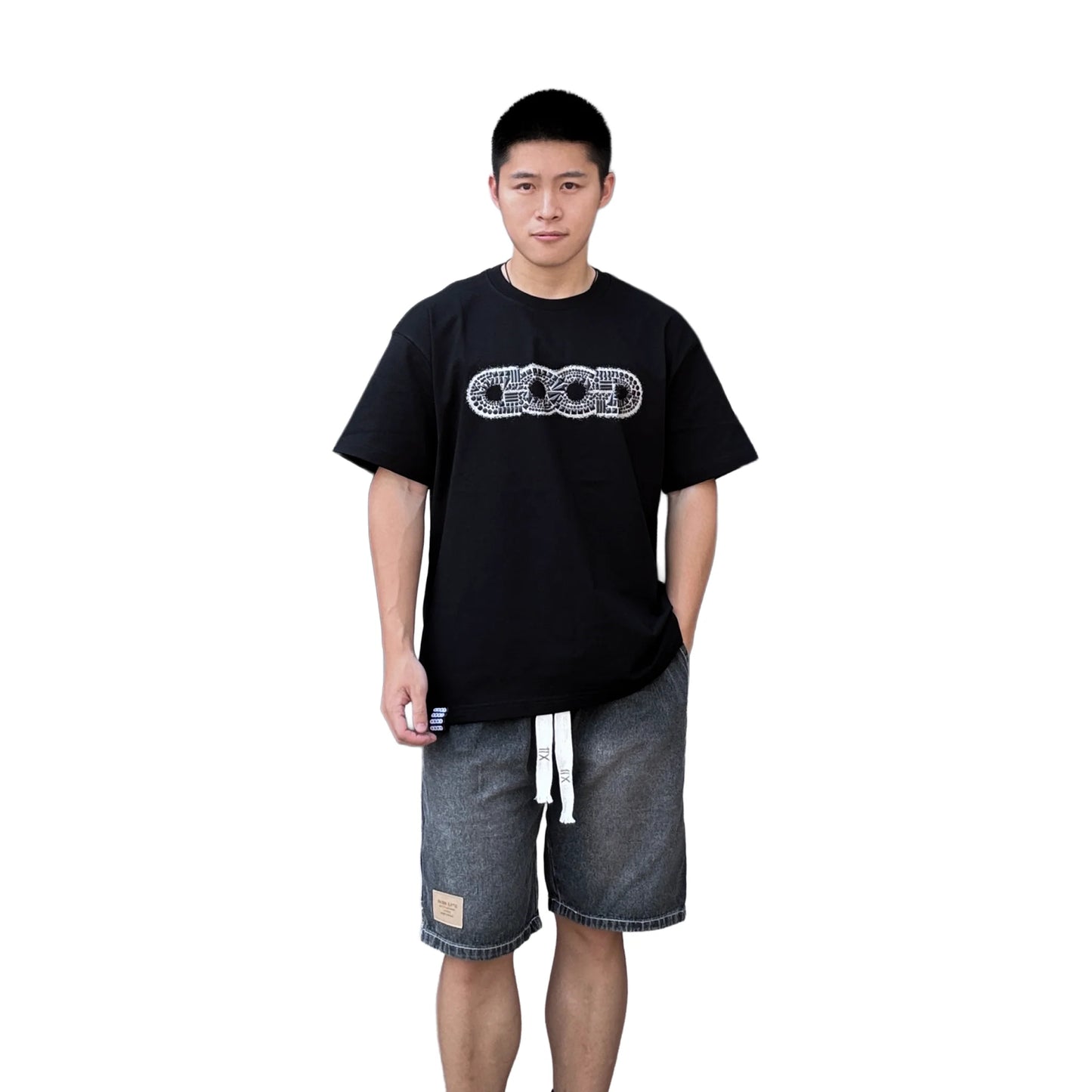 GOODBRAND Fragmented Metal Logo S/S Tee Black (SS25)
