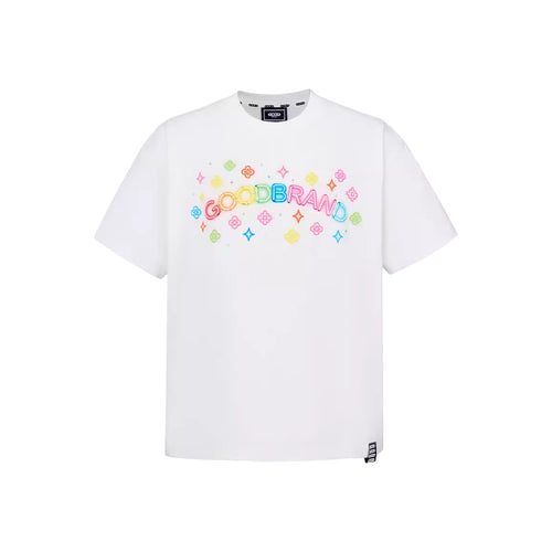 GOODBRAND Colourful Neon Floral Tee White (SS26)