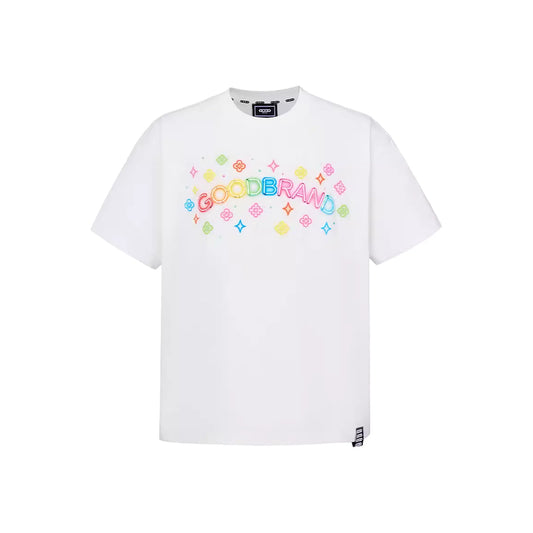 GOODBRAND Colourful Neon Floral Tee White (SS26)