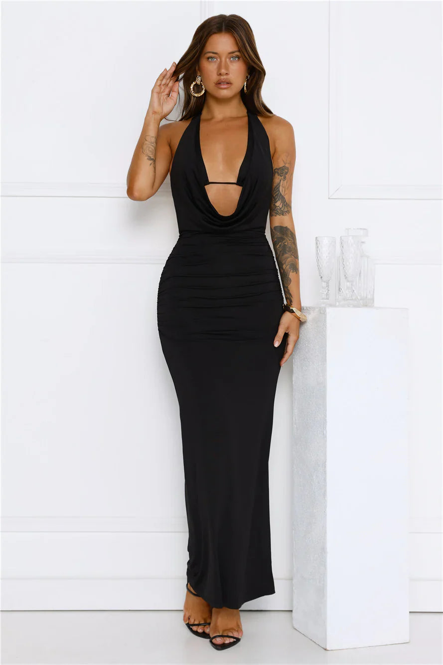 Midnight District Maxi Dress Pink