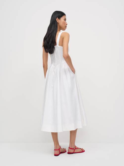Petites Balia Linen Dress