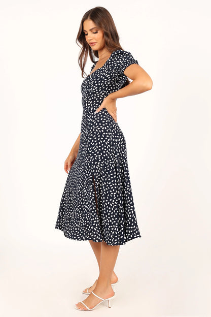 Franklin Dress - Navy Print