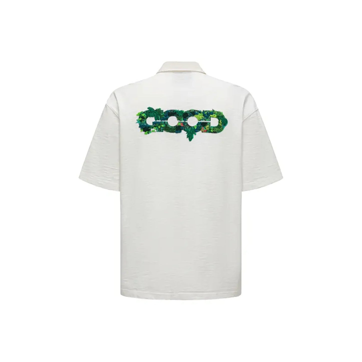 GOODBRAND Jungle Wonderland 3D Embroidered Polo Shirt White (SS25)