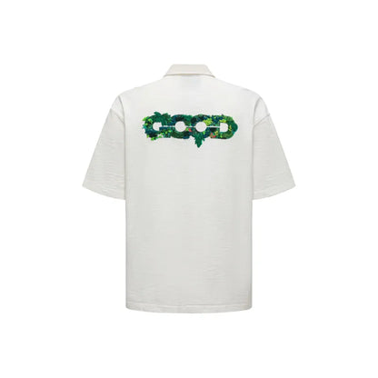 GOODBRAND Jungle Wonderland 3D Embroidered Polo Shirt White (SS25)
