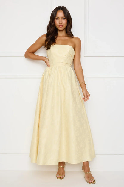 Dancing In Magic Strapless Maxi Dress