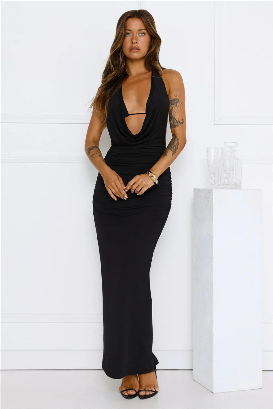 Midnight District Maxi Dress Pink