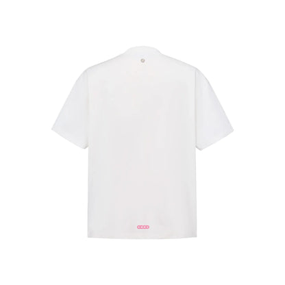 GOODBRAND 3D Logo Floral Embroidery Rhinestone Tee White (SS26)