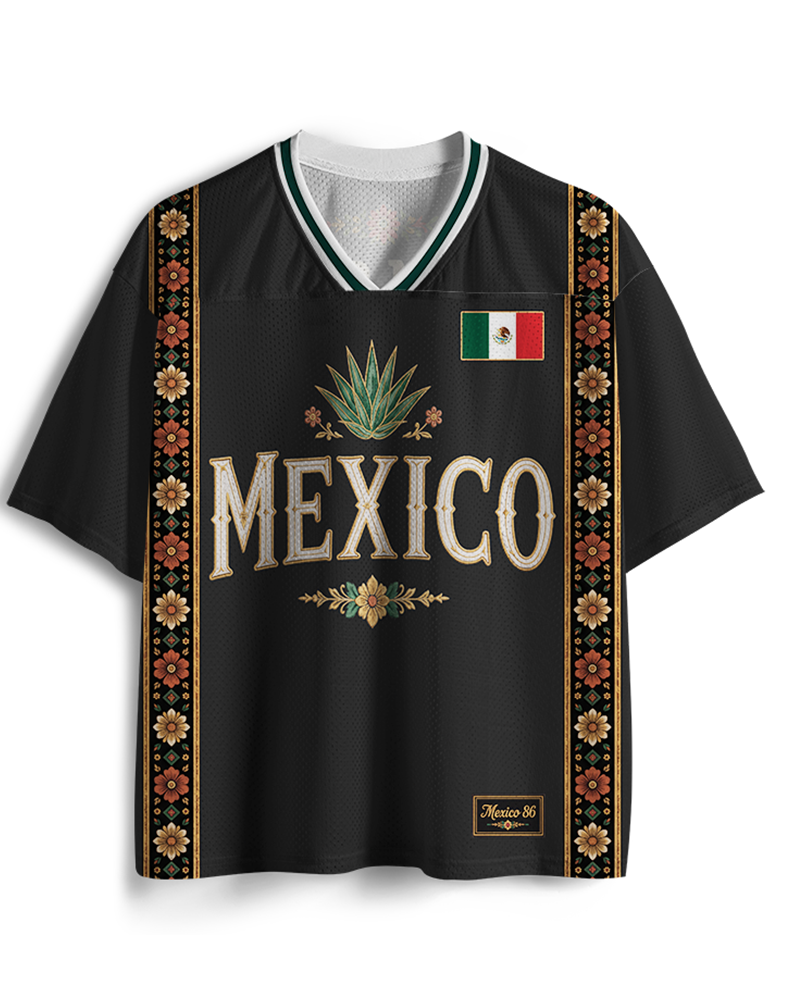 TheRetroTee Personalized Mexico Soccer Mesh Jersey