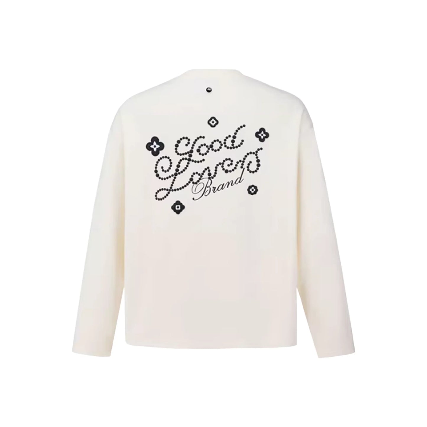 GOODBRAND GOOD LOVES Floral Slogan Long Sleeved Tee White (FW25)