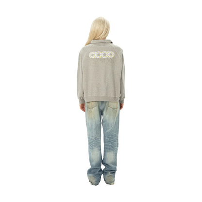 GOODBRAND Pearl Polo Long Sleeved Sweatshirt Grey (FW24)