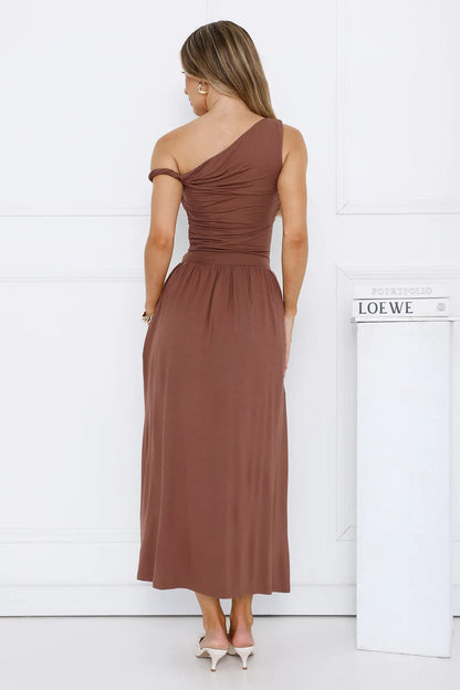 Coastal Daydream Off Shoulder Midi Dress