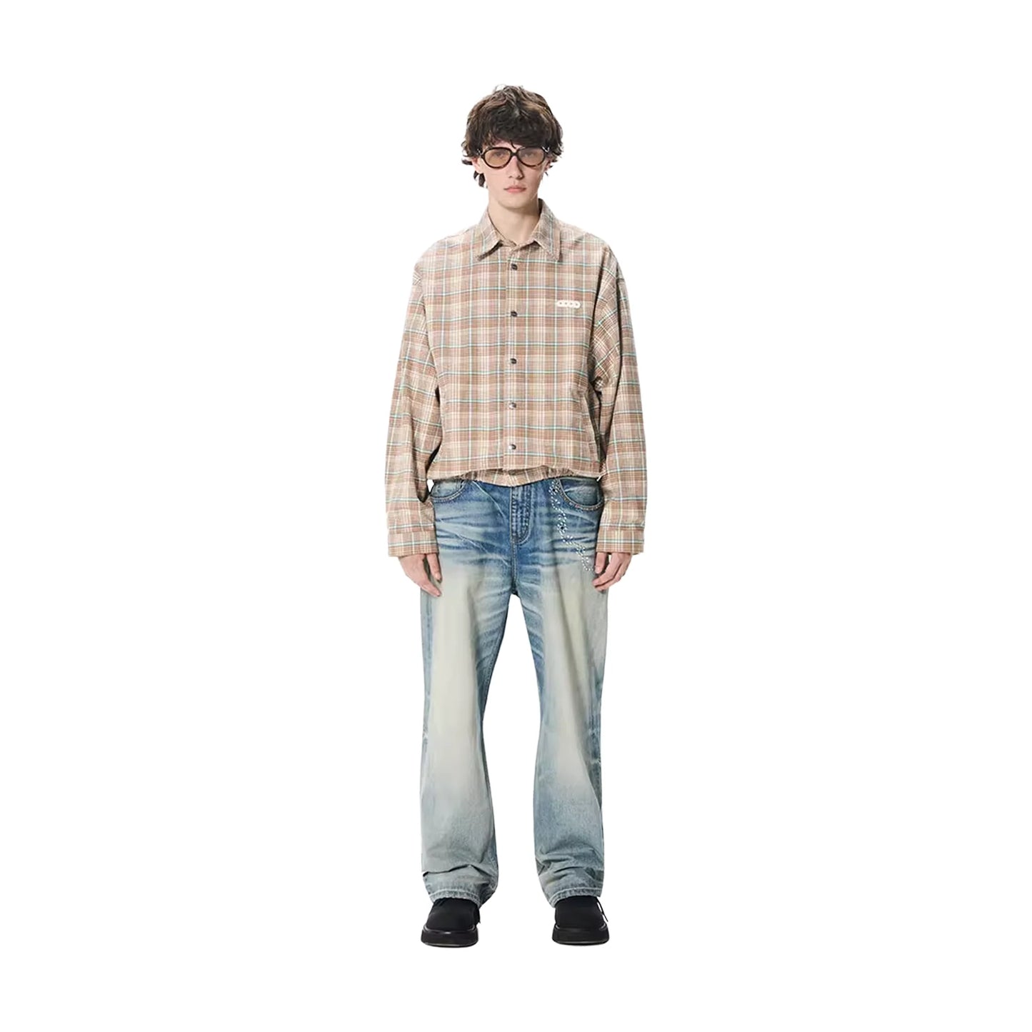GOODBRAND Harrington Long Sleeved Shirt Light Apricot (FW25)