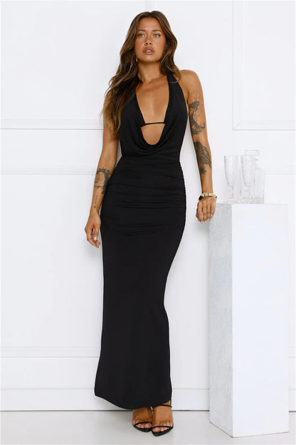 Midnight District Maxi Dress Pink