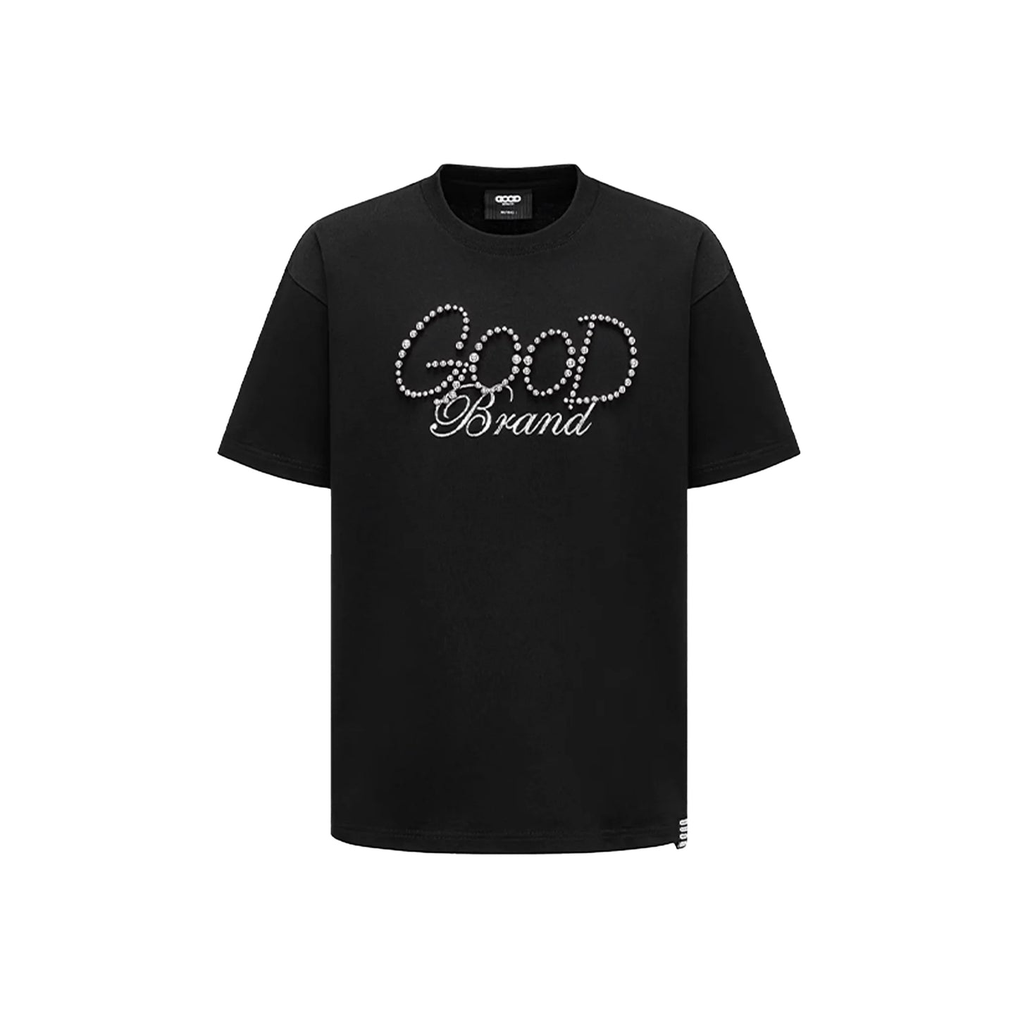 GOODBRAND Solid Colour Pearl Logo Tee Black (SS25)
