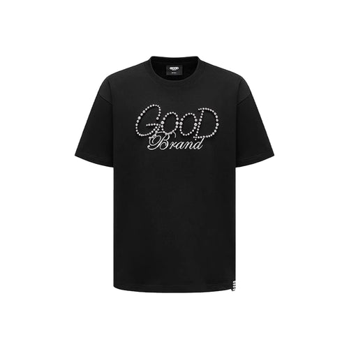 GOODBRAND Solid Colour Pearl Logo Tee Black (SS25)