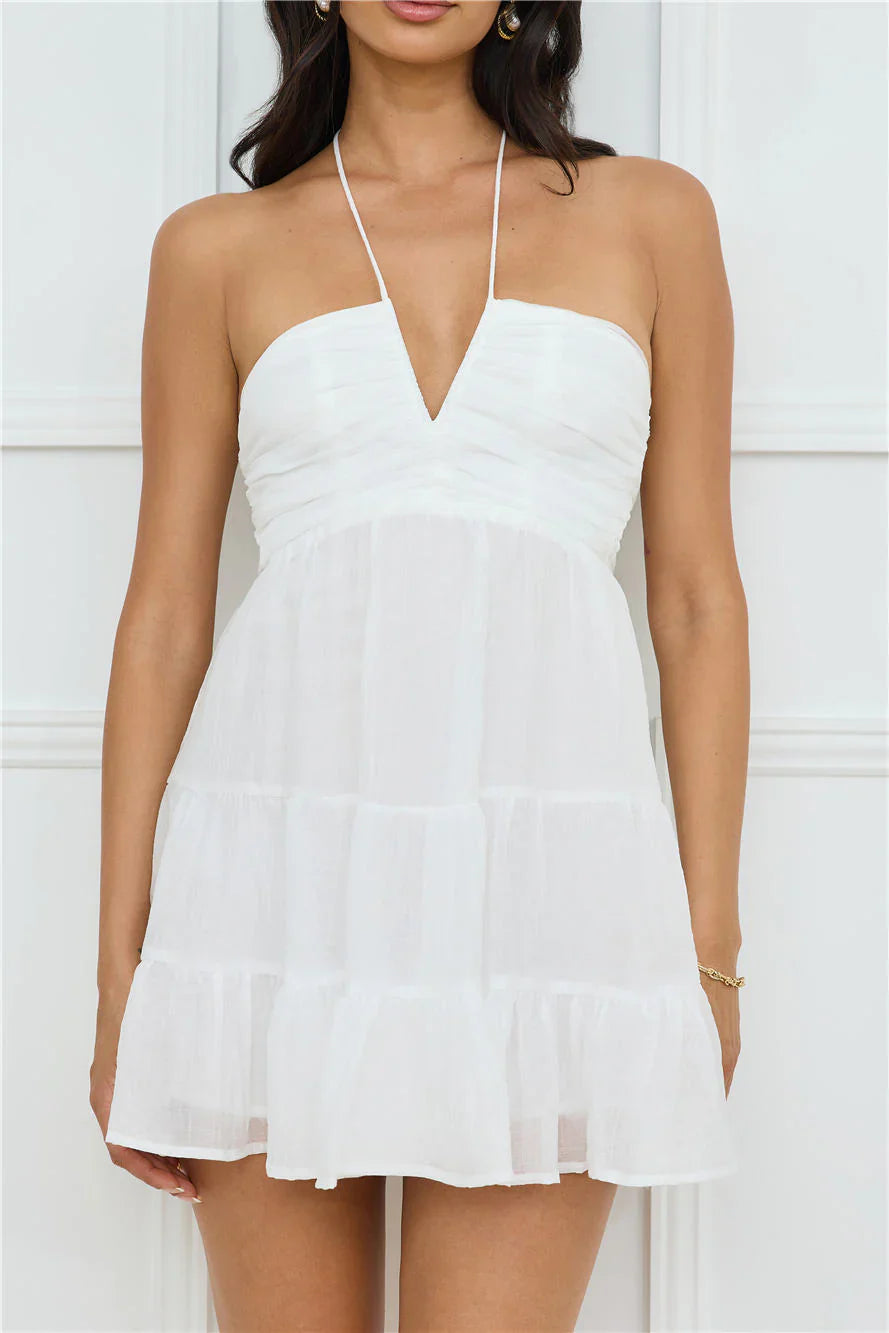Styled For Sunsets Halter Mini Dress