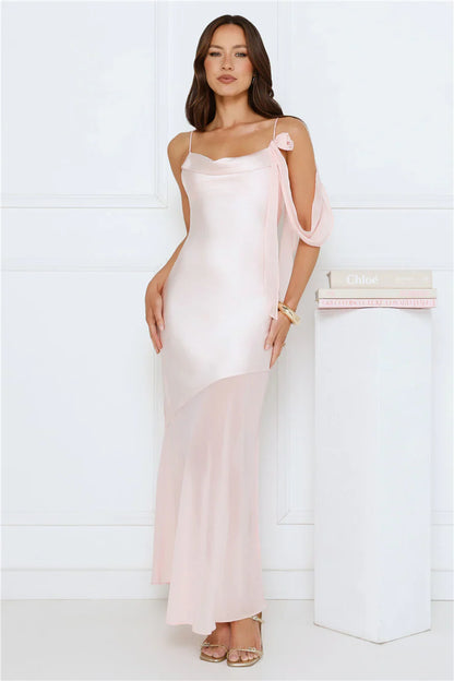 Proposal Satin Maxi Dress Pink