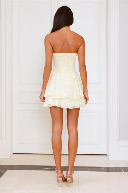 Daisy Dreams Strapless Mini Dress
