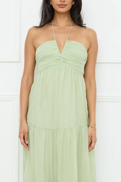 Sunshine Escape Halter Maxi Dress