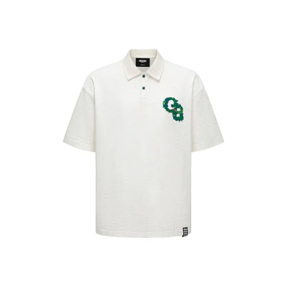 GOODBRAND Jungle Wonderland 3D Embroidered Polo Shirt White (SS25)