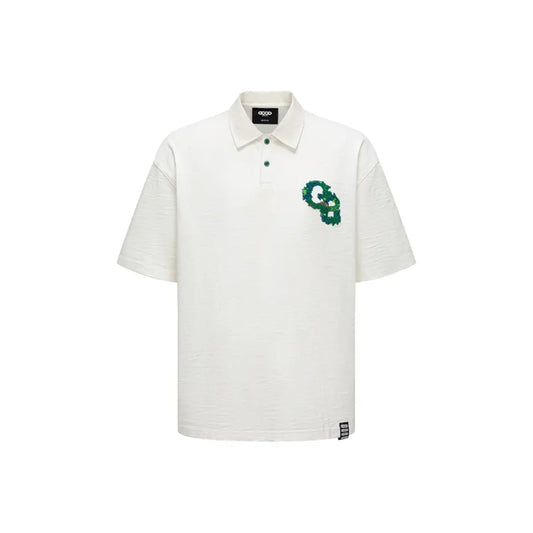GOODBRAND Jungle Wonderland 3D Embroidered Polo Shirt White (SS25)