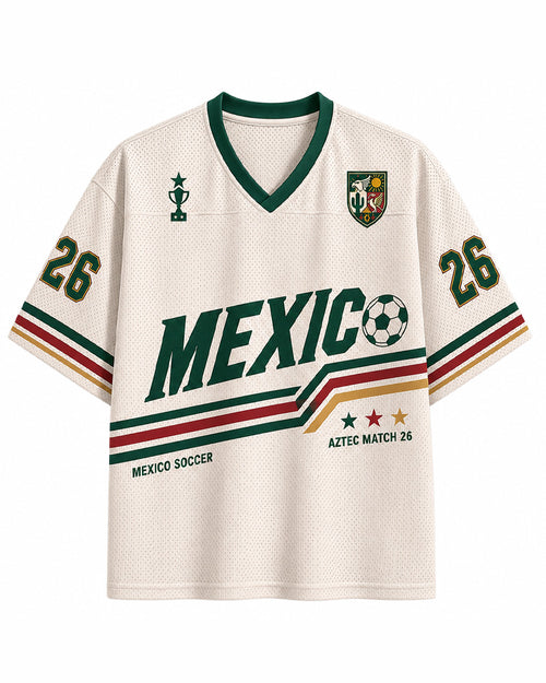 TheRetroTee Mexico Flag Matching Mesh Jersey
