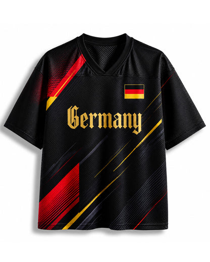 TheRetroTee Vintage Germany Football Heritage Mesh Jersey