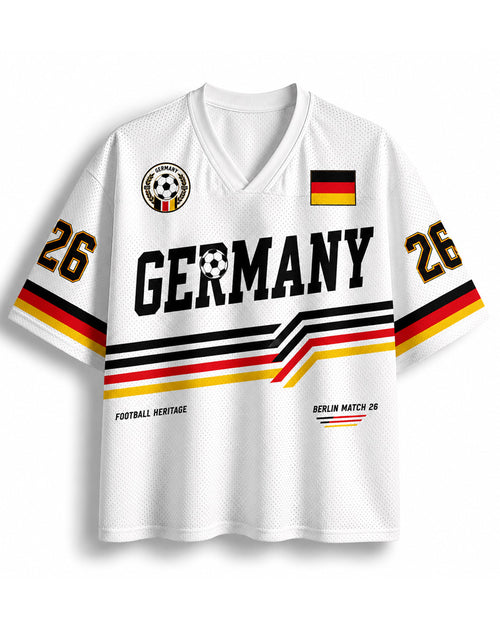 TheRetroTee Germany Classic Football Fan Mesh Jersey