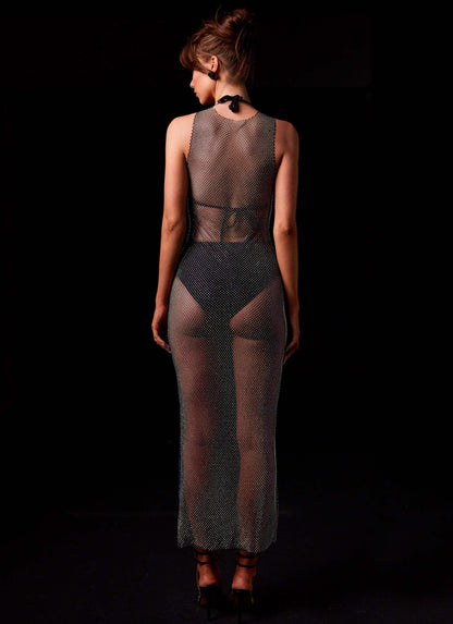 Euphoric Diamante Maxi Dress - Midnight Stars