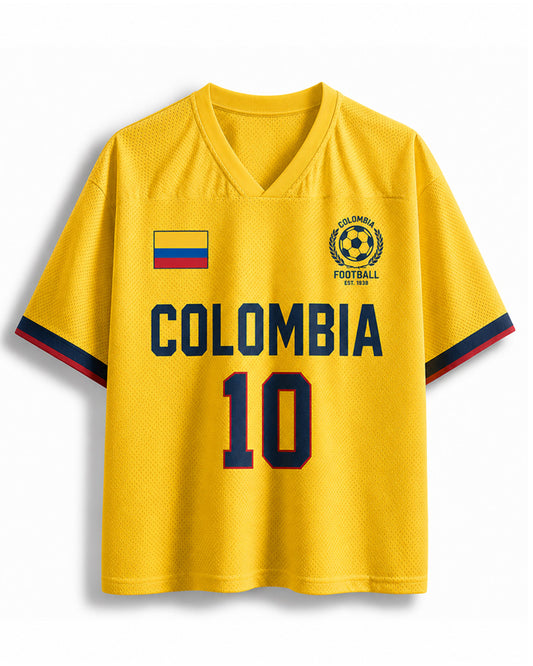 TheRetroTee Vintage Colombia Football Heritage Mesh Jersey
