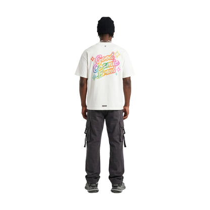 GOODBRAND Colourful Slogan Hot Stamping Tee White (SS26)