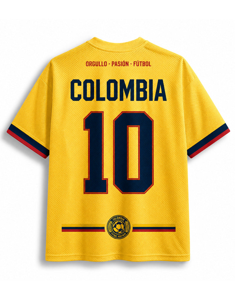 TheRetroTee Vintage Colombia Football Heritage Mesh Jersey